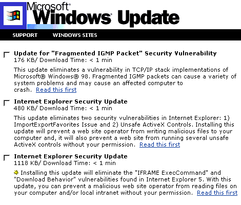 Windows update