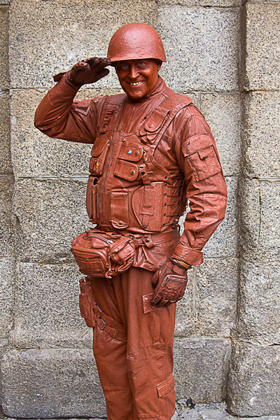 Street artist in Madrid, Spain